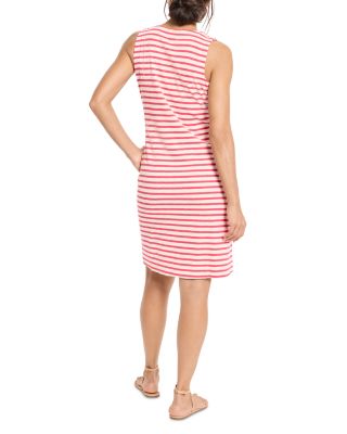 Striped Sleeveless V Neck Dress
