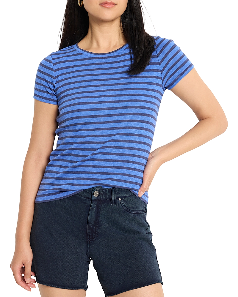 Nzt By Nic+zoe Scoop Neck Stripe Tee