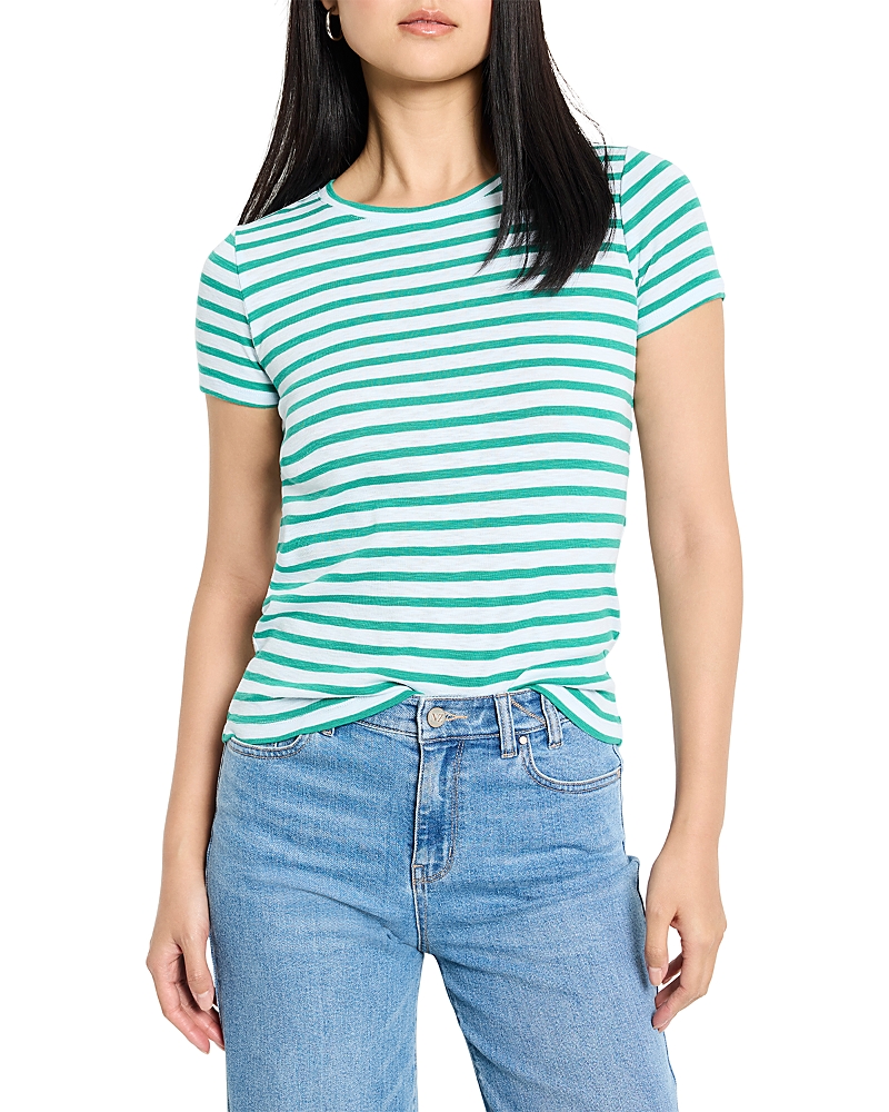 Nzt By Nic+zoe Scoop Neck Stripe Tee