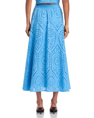 Eyelet Sleeveless Tank & Eyelet Midi Skirt - Exclusive