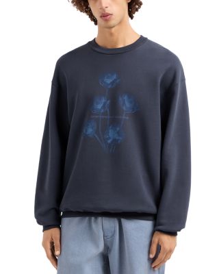 Floral Print Fleece Sweatshirt