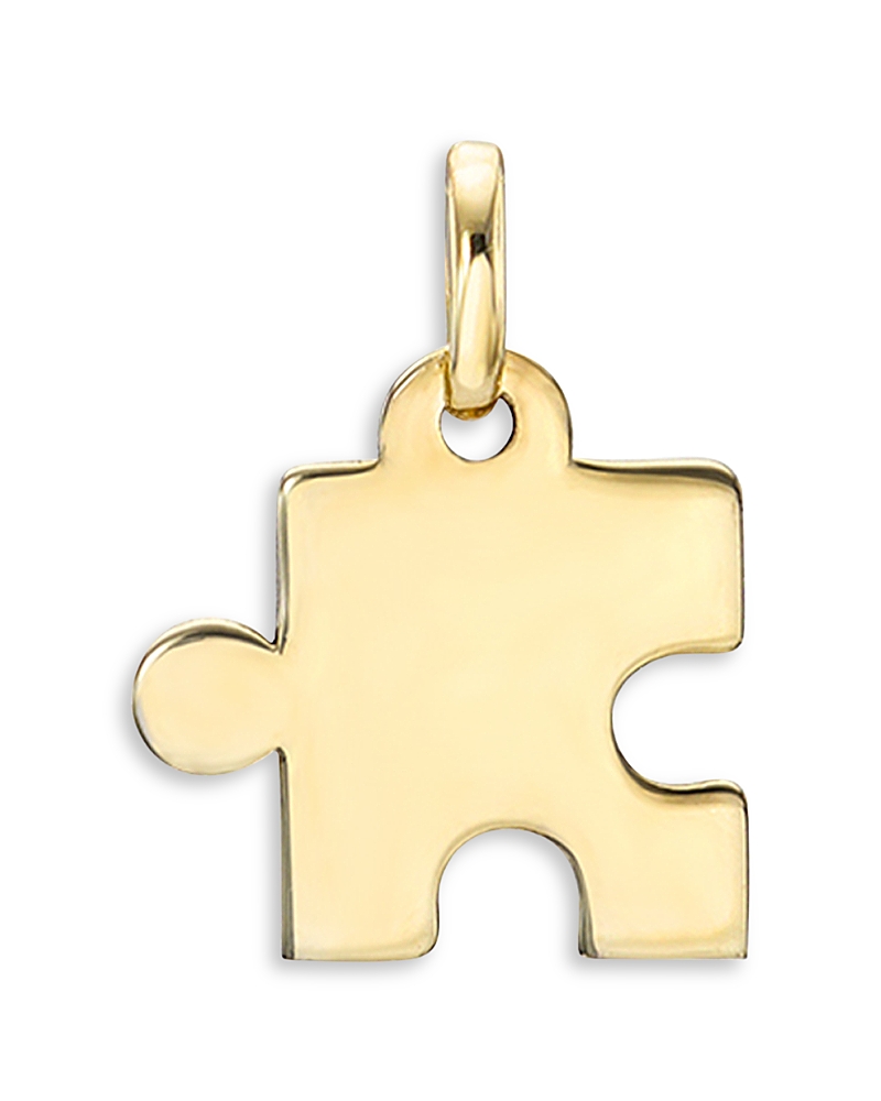 Zoe Lev 14k Yellow Gold Puzzle Piece Charm Pendant In Gold