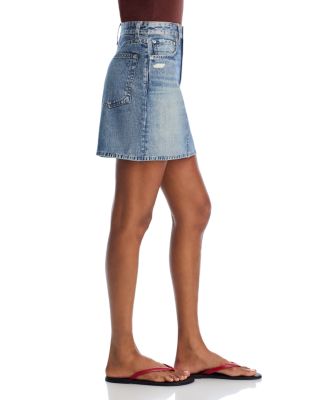 rag & bone Miramar Ponte Denim Printed Mini Skirt