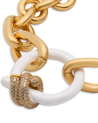 Ropes & Knots Pav&eacute; & Enamel Large Link Toggle Bracelet