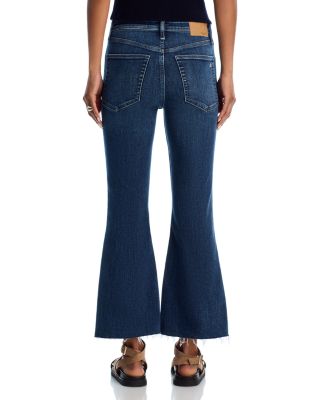 Flexi Dahlia Mid Rise Ankle Flare Leg Jeans in Teo