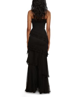 Harrison Silk Ruffled Gown