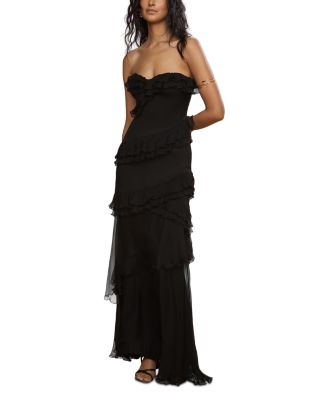 Harrison Silk Ruffled Gown