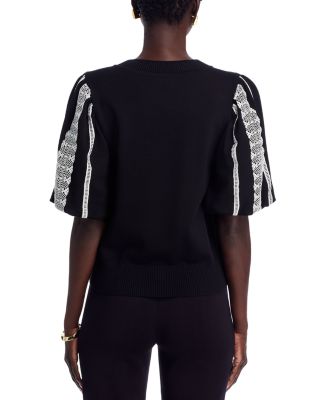 Puff Sleeve Embroidered Blouse