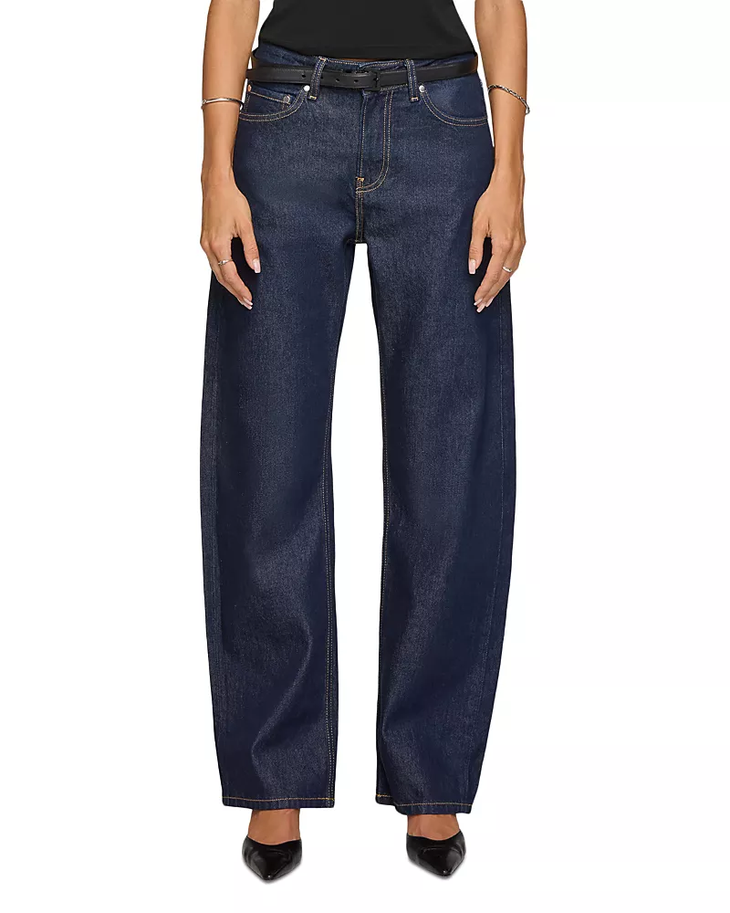 Eb Denim Alida High Rise Bowed Leg Jeans in Havana Night