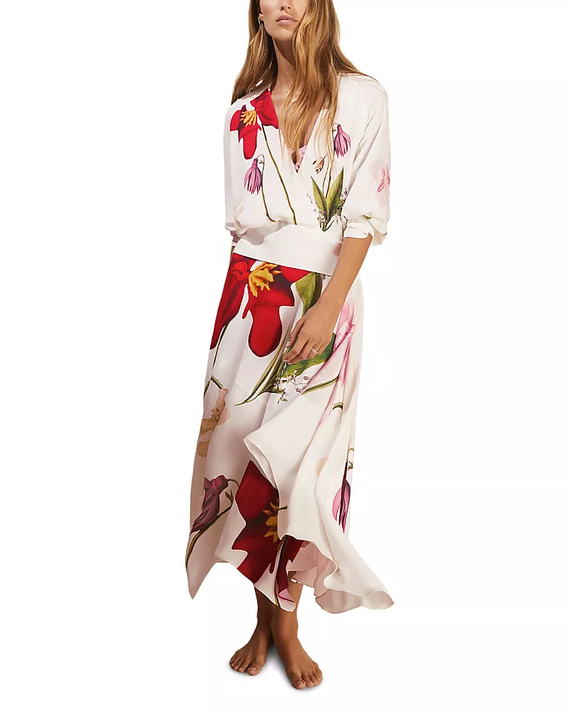 Reiss New York Botanical Garden Nola Waisted Maxi Dress