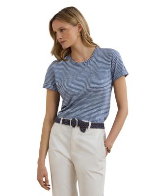 Ralph Lauren - Striped Cotton Slub Jersey Pocket Tee