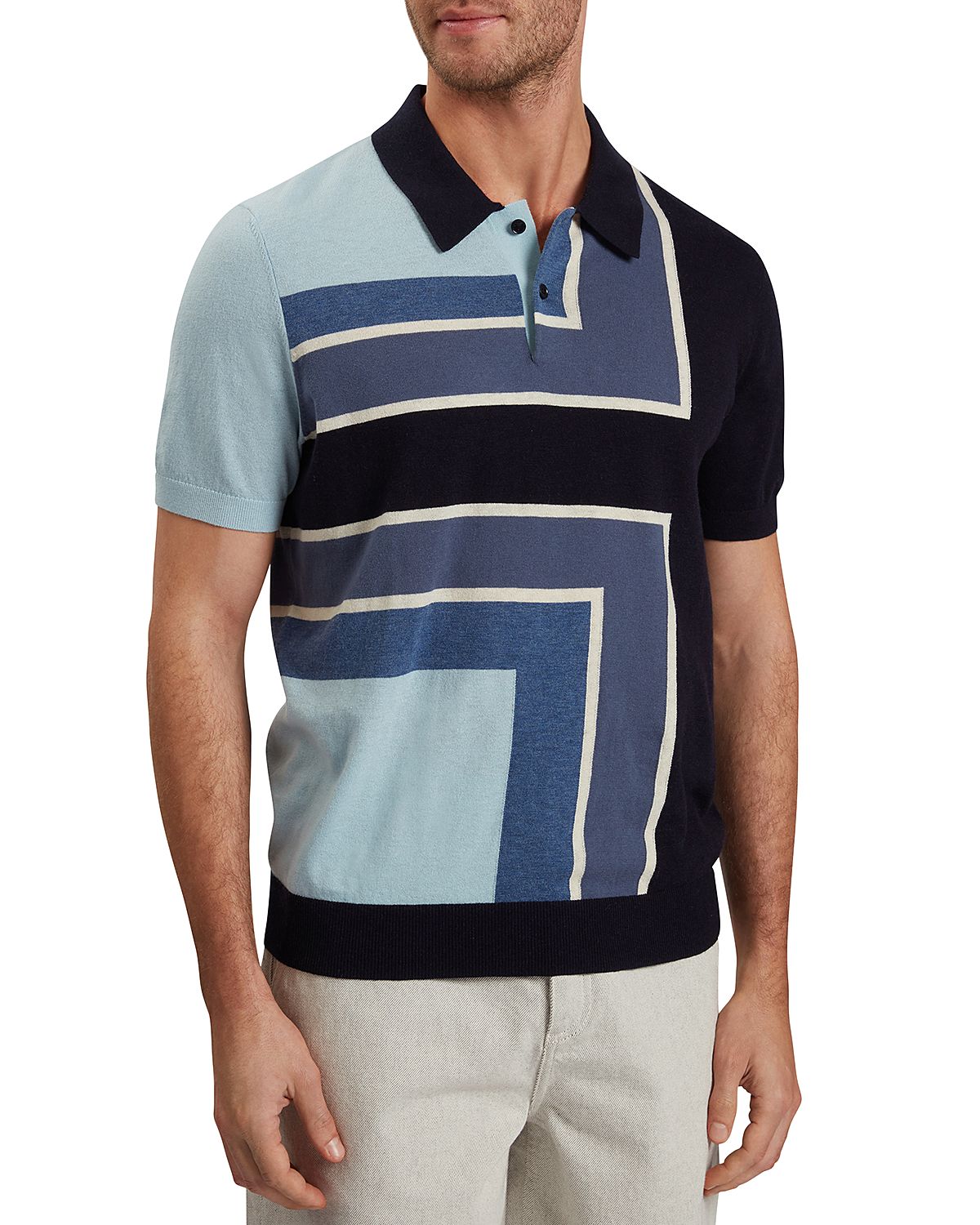 Ted Baker Ralfe Short Sleeve Color Blocked Polo