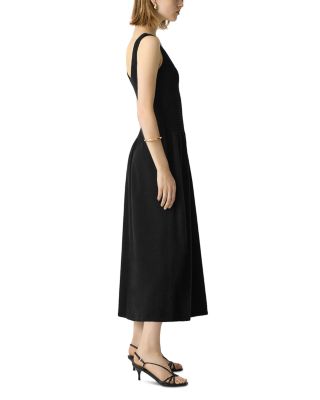 Midi Dress in Textured Cotton-Blend