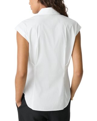Cinched Cap Sleeve Shirt in Good Cotton