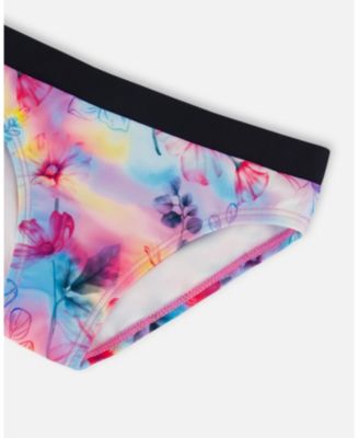 Girls' Printed Two-Piece Racerback Swimsuit - Little Kid