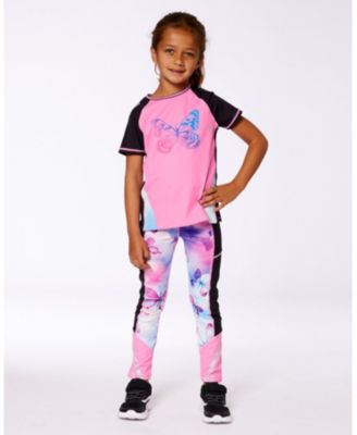 Girls' Printed Short Sleeve Athletic Top - Little Kid