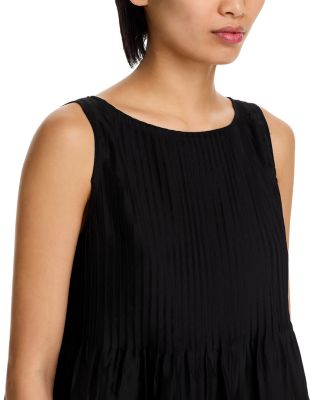 Boat Neck Silk Shell Top 