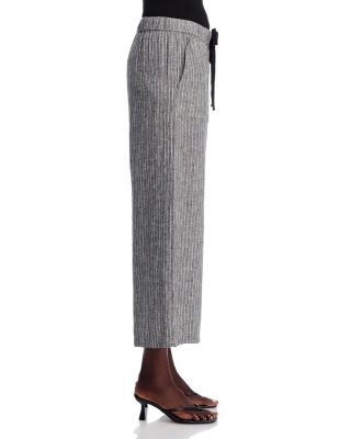 Linen Wide Leg Cropped Pants