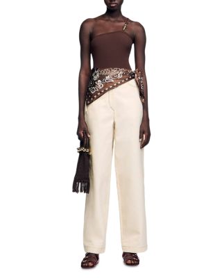 Angele Asymmetric Ribbed Leotard