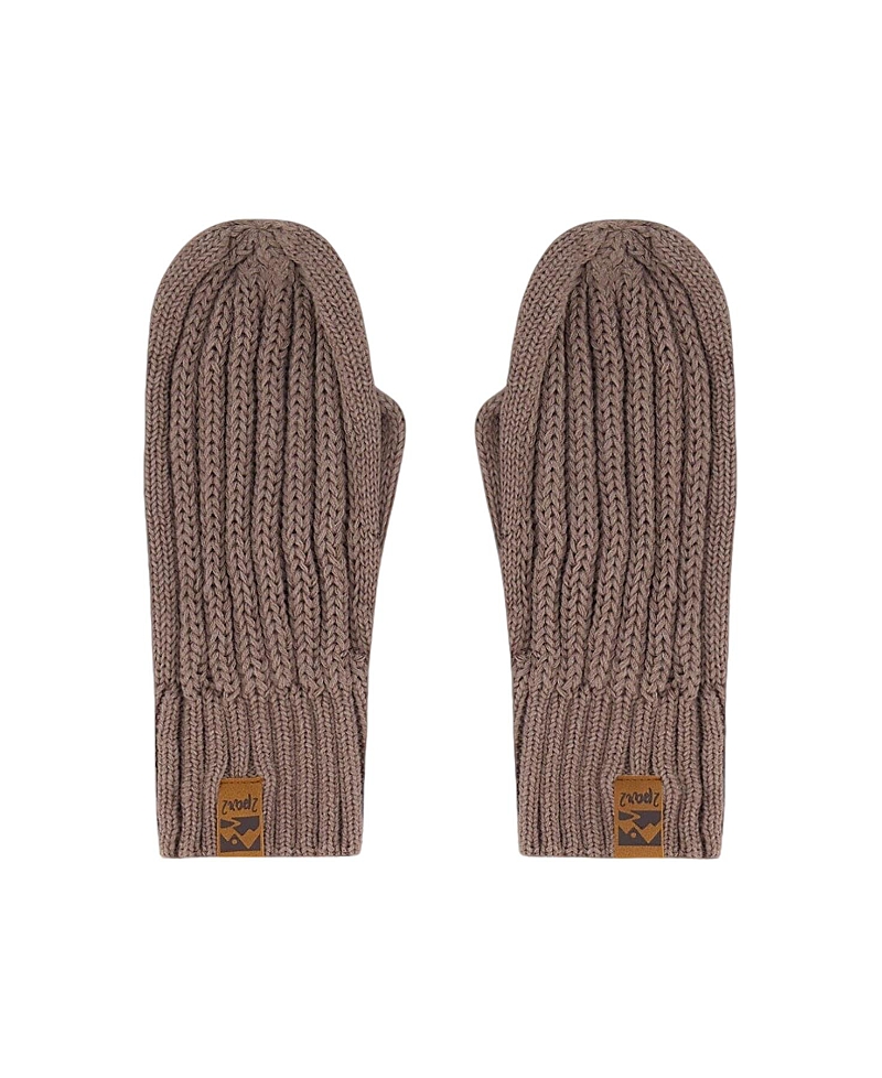 Deux Par Deux Boys' Knit Mittens - Little Kid, Big Kid In Taupe
