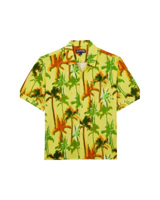 Vilebrequin - Palms Offset Cotton Button Down Camp Shirt