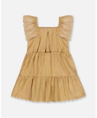  Girls' Chambray Dress with Embroidery - Baby