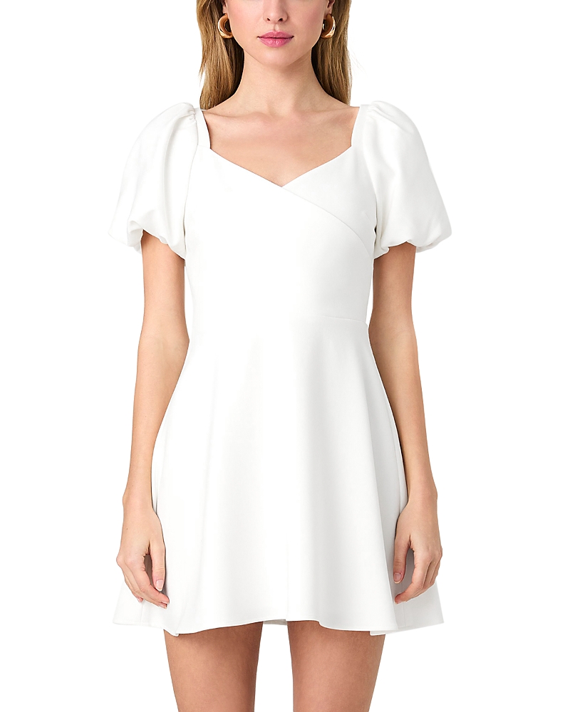 French Connection Whisper Puffed Sleeve Mini Dress In Summer White | ModeSens French Connection Whisper Puffed Sleeve Mini Dress In Summer White | ModeSens