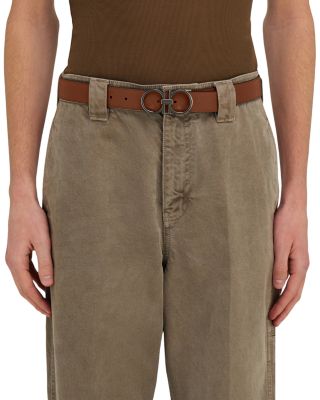 Men's Double Gancini Reversible Leather Belt