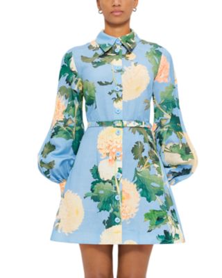 LEO LIN - Luminous Linen Blend Mini Dress