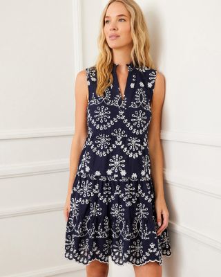 Sleeveless Eyelet Dress