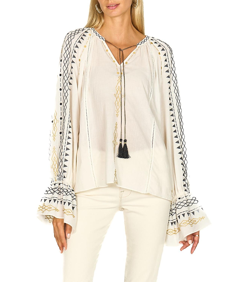 Secret Mission Millie Blouse In Antique Creme