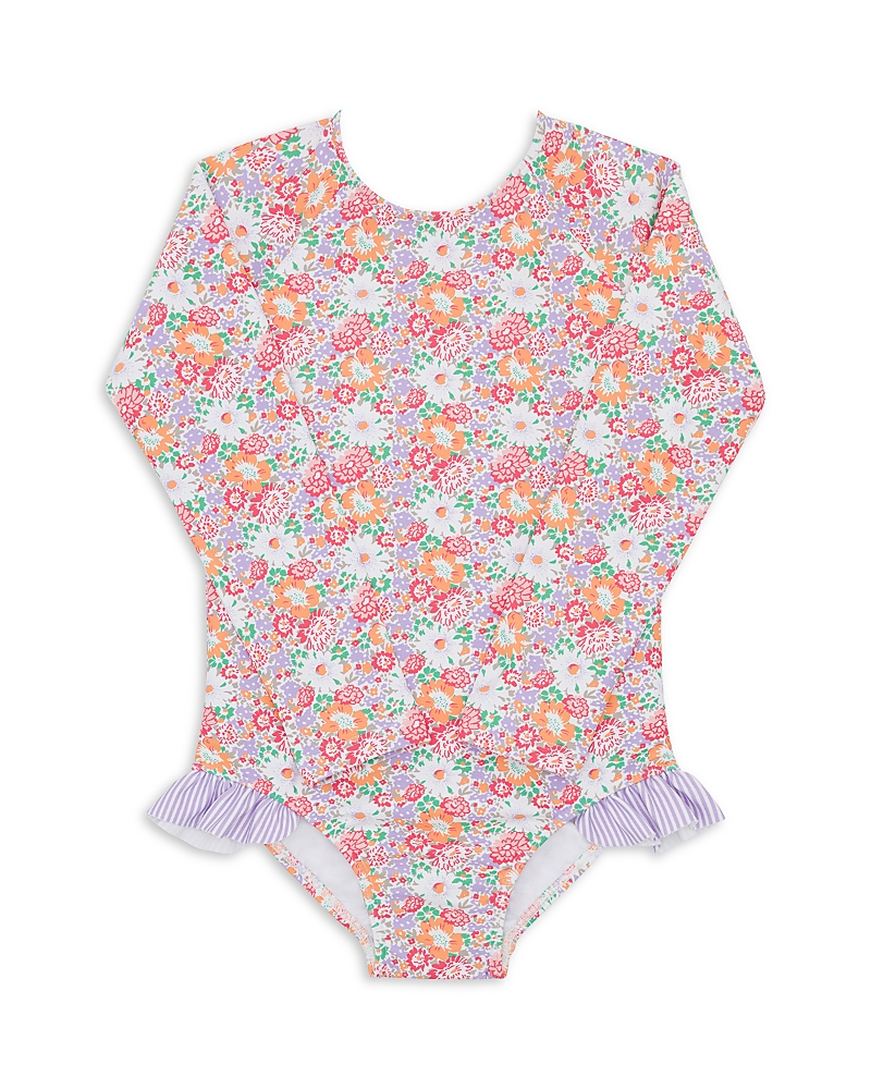 Minnow Girls' Rash Guard One Piece Swimsuit - Baby, Little Kid, Big Kid