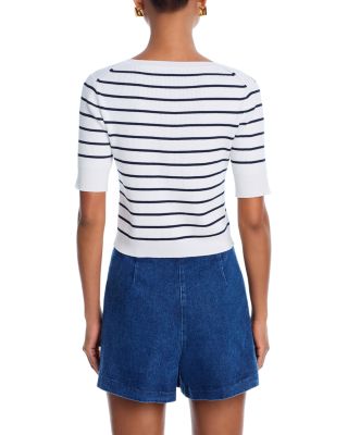 Striped Short Sleeve Cardigan - Exclusive