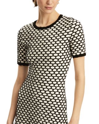 Honey Comb Sequined Knit Dress