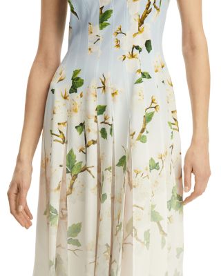 Sleeveless Cherry Blossom Cady Dress