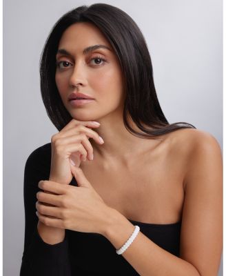 White Caviar Ceramic 18K Gold and Sterling Silver Bracelet