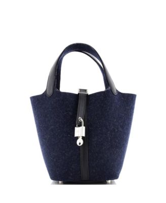 Pre-Owned HERMÈS - PM Picotin Lock Bag Felt with Leather