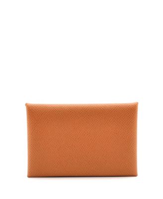 Pre-Owned HERMES Calvi Duo Card Holder Epsom
