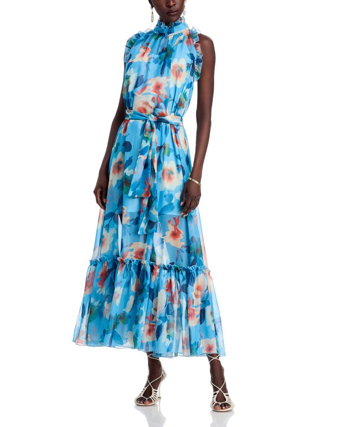 Tiered Floral-Print Dress