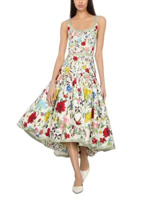 Alice and Olivia - Diana Sleeveless Structured Midi Dress
