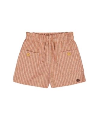 Girls' Linen Short with Pockets- Little Kid