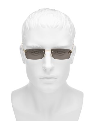 First Crystal Rectangle Sunglasses, 54mm
