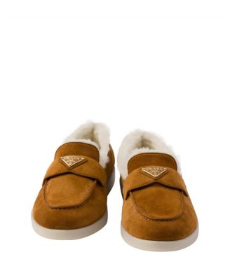 Women's Suede and Shearling Loafers