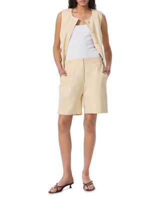 Leona Pleat Front Long Shorts