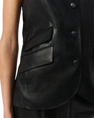 Slade Crewneck Leather Vest 