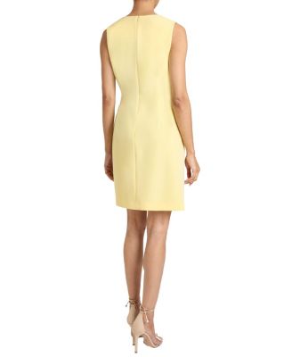 TILLY Sleeveless Faux Wrap Dress in Techno Crepe