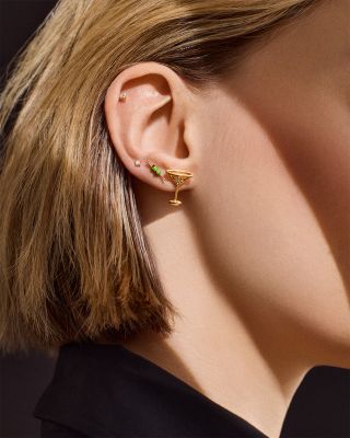 Pimento Memento Pav&eacute; Olive & Martini Stud Earrings, Set of 2