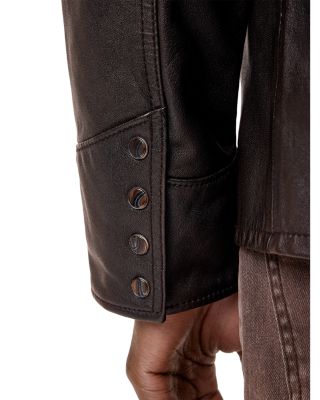 Samuel Regular Fit Western Leather Shirt 