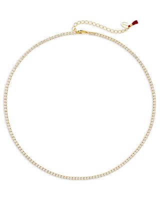 Cubic Zirconia Tennis Necklace, 16&amp;quot;-18&amp;quot; 