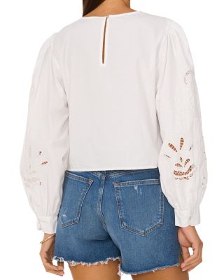 Embroidered Long Sleeve Blouse 